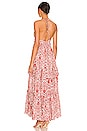 view 3 of 3 VESTIDO LARGO DORIS in Orange Demask