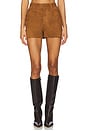 view 1 of 6 Travis Suede Short in Cognac