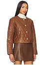 view 3 of 5 Wanda Genuine Leather Jacket in Mousse