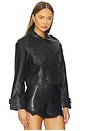 view 3 of 5 Saskia Genuine Leather Jacket in Black