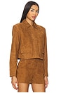 view 3 of 5 Sullivan Suede Jacket in Cognac