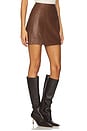 view 2 of 6 Cillian Genuine Leather Mini Skirt in Mousse
