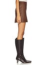 view 3 of 6 Cillian Genuine Leather Mini Skirt in Mousse