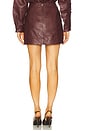 view 4 of 6 Cillian Genuine Leather Mini Skirt in Syrah