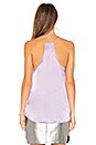 view 3 of 4 The Racer Charmeuse Cami in Lavender
