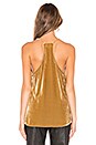 view 3 of 4 The Racer Velvet Cami in Gold