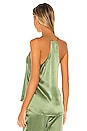 view 3 of 4 The Racer Charmeuse Cami in Ivy