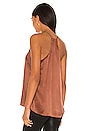 view 3 of 4 Racer Charmeuse Cami in Coffee
