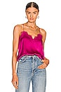 view 1 of 4 Racer Charmeuse Cami in Magenta