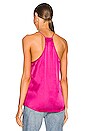 view 3 of 4 Racer Charmeuse Cami in Magenta