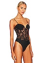 view 3 of 5 Anne Corded Lace Bodysuit in Black