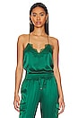 view 1 of 4 Racer Charmeuse Cami in Spruce
