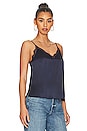 view 2 of 4 Clari Charmeuse Cami in Navy