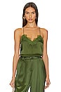view 1 of 4 Racer Charmeuse Cami in Rosemary