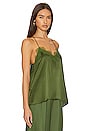 view 2 of 4 Racer Charmeuse Cami in Rosemary