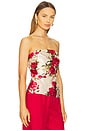 view 2 of 4 Prima Strapless Camisole Top in Campari Watercolor