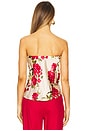 view 3 of 4 Prima Strapless Camisole Top in Campari Watercolor