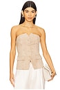 view 1 of 4 Zamora Suede Corset in Incense
