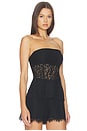 view 2 of 4 Bijou Strapless Lace Top in Black