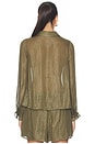 view 3 of 5 Niecey Metallic Chiffon Blouse in Grove