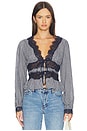 view 1 of 4 Veredi Blouse in Blue Gingham