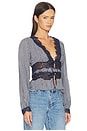 view 2 of 4 Veredi Blouse in Blue Gingham