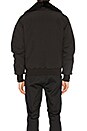 view 4 of 8 BLOUSON BOMBER AVEC COL EN MOUTON TEINT BROMLEY in Black