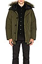 view 1 of 7 Chateau Coyote Fur Trim Parka in Military Green
