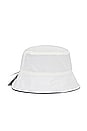 view 5 of 5 Horizon Reversible Bucket Hat in Black & Northstar White