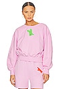 view 1 of 5 Muskoka Cropped Crewneck in Baby Pink