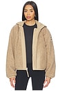 view 2 of 7 Alberni Reversible Fleece Bomber Jacket in Desert Sand