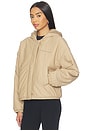 view 4 of 7 Alberni Reversible Fleece Bomber Jacket in Desert Sand