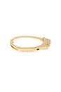 view 1 of 4 Handcuff 14K Gold Plated Bracelet in Gold