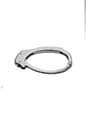 view 3 of 4 Handcuff Rhodium Bracelet in Silver