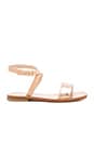 view 1 of 5 Ankle Wrap Sandal in Rose Gold & Light Tan