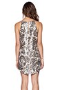 view 3 of 4 Embroidered Baroque Shift Dress in Silver