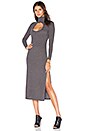 view 1 of 4 Cut Out Turtleneck Dress in Grey