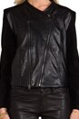 view 5 of 6 Collarless Moto Jacket in Black