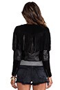 view 4 of 7 Fringe Suede Jacket in Black