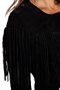 view 6 of 7 Fringe Suede Jacket in Black