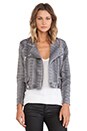view 1 of 6 CHAQUETA MOTO in Grey Micro Animal Print