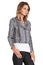 view 3 of 6 CHAQUETA MOTO in Grey Micro Animal Print