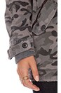 view 6 of 6 Vegan Fur Hooded Parka in Grey Camouflage