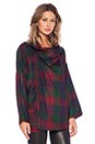 view 3 of 4 Wrap Jacket in Red Plaid