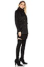 view 3 of 5 MANTEAU DOUBLE BOUTONNAGE AVEC COL IMITATION FOURRURE ENMY in Black