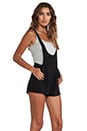 view 3 of 5 Scoop Front Overall Shorts in Black