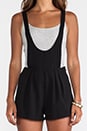 view 5 of 5 Scoop Front Overall Shorts in Black