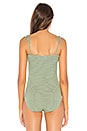 view 4 of 6 X Revolve Framboise Bodysuit in Keylime Stripe