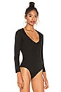 view 3 of 5 Linda Ruched Front Bodysuit in Black