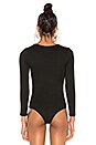 view 4 of 5 Linda Ruched Front Bodysuit in Black